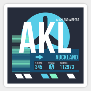 Auckland (AKL) Airport Code Baggage Tag Magnet